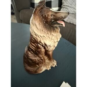 VTG Inarco Japan ceramic collie dog statue numbered E1750